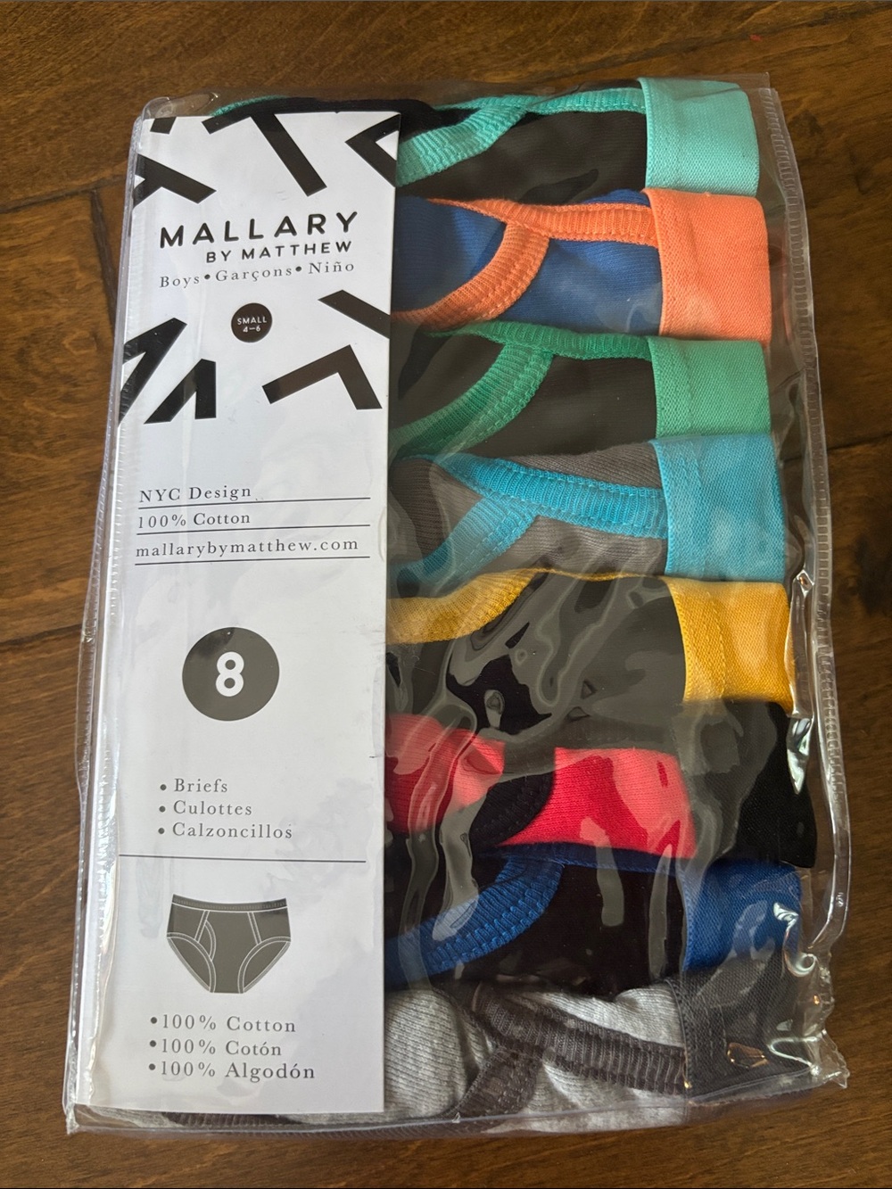 Mallary by Matthew NYC Boys' Color-Trim Cotton Briefs - Small (4-6)